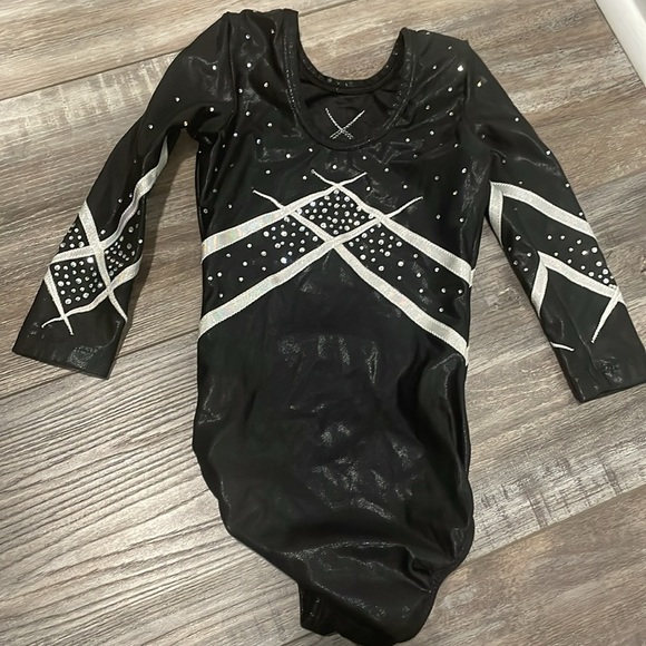 Gymnastics Competition Leotard Snowflake Custom Design Child Medium - Picture 5 of 8